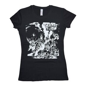 Women's The Cramps rock music band retro shirt L